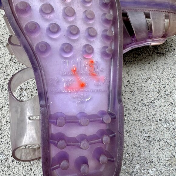 MEL By MELISSA Unicorn Jelly Sandals Girls 11 28/29 EU Purple Mini Melissa Shoes - Picture 9 of 9
